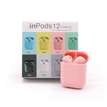 Auriculares Inalámbricos Bluetooth Inpods 12 Macaron Rosas con